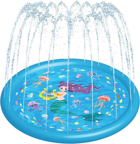 Kids Sprinklers for Outside, Splash Pad for Toddlers & Baby Pool 3-In-1 60